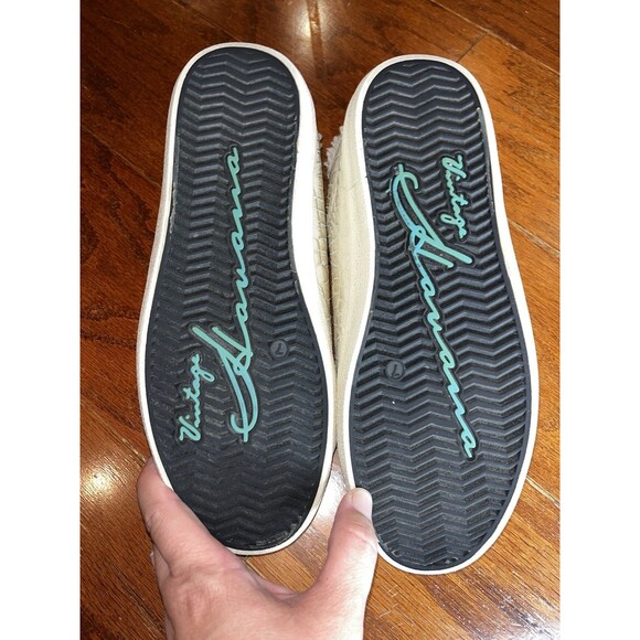 Vintage Havana Gold Star Sneaker Size 7 Snake print Fur Rim - Picture 4 of 8